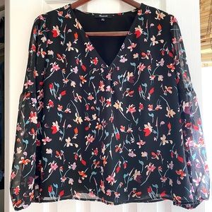 Madewell floral blouse